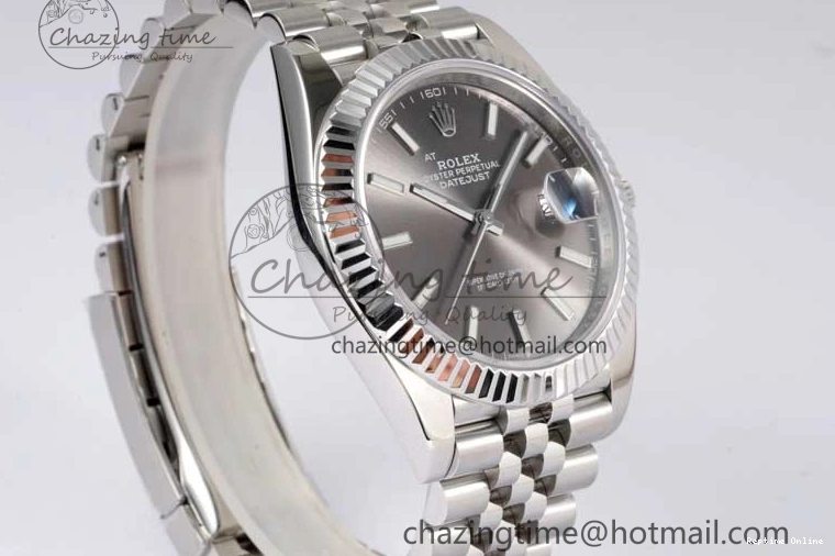 0219 Trendsetting DateJust 41 126334 ZF 1:1 Best Edition 904L Steel Gray Dial Stick Marker on Jubilee Bracelet A 2372